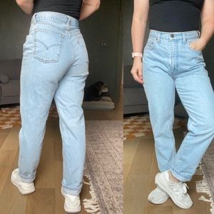 Vintage Levi’s Orange Tab Light Wash High Waisted Denim Jeans